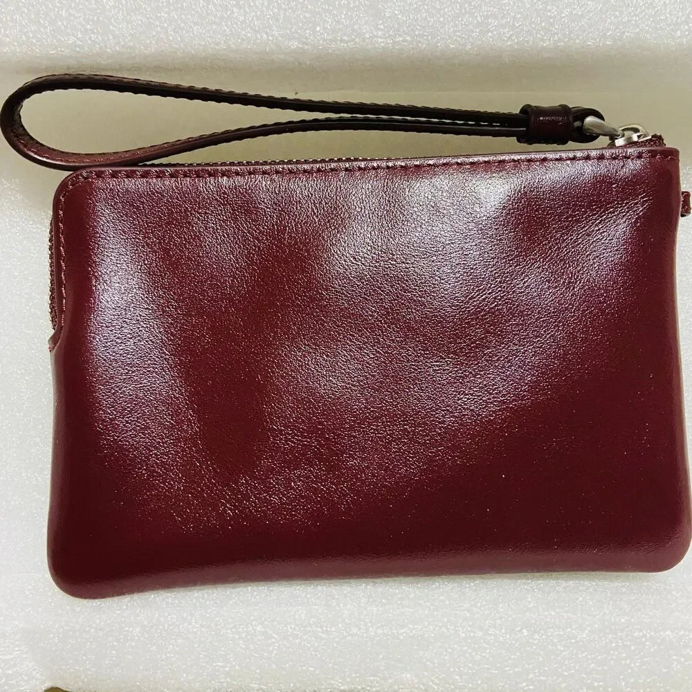 Coach Burgundy Wristlet